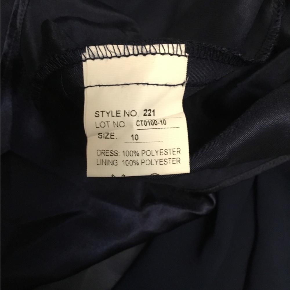 Bari Jay One-Shoulder Navy Dress - Picture 6 of 14